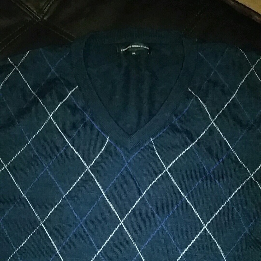 Men's Express Dark blue V-neck sweater